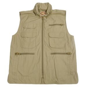 Banana Repuplic Vintage Safari Photographer Fishing Hunting Hood Vest Medium NWT